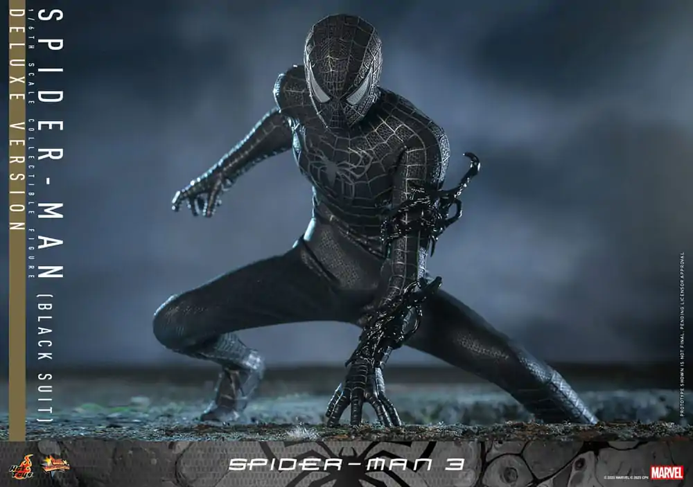 Spider-Man 3 Movie Masterpiece Actionfigur 1/6 Spider-Man (Black Suit) (Deluxe Version) 30 cm Produktfoto