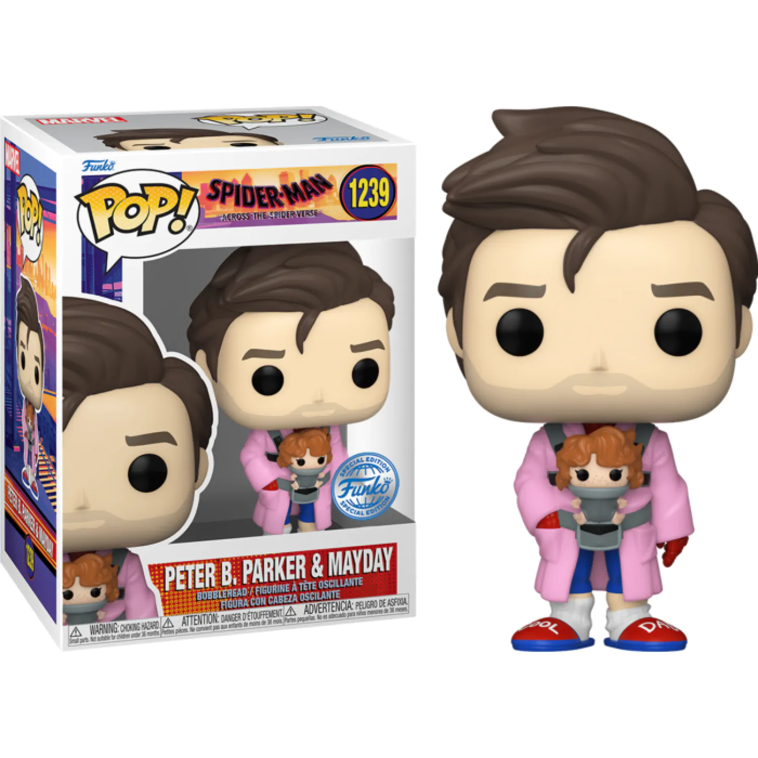 Spider-Man: Across the Spider-Verse Funko POP! Vinyl Figur Peter B. Parker & Mayday 9 cm Produktfoto
