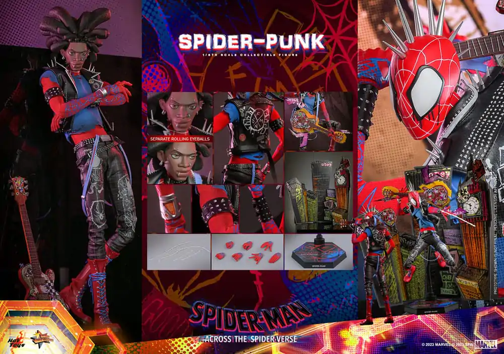 Spider-Man: Across the Spider-Verse Masterpiece Actionfigur 1/6 Spider-Punk 32 cm Produktfoto