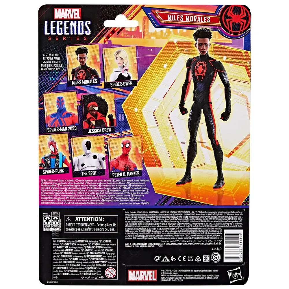 Spider-Man: Across the Spider-Verse Marvel Legends Action Figur Miles Morales 15 cm Produktfoto