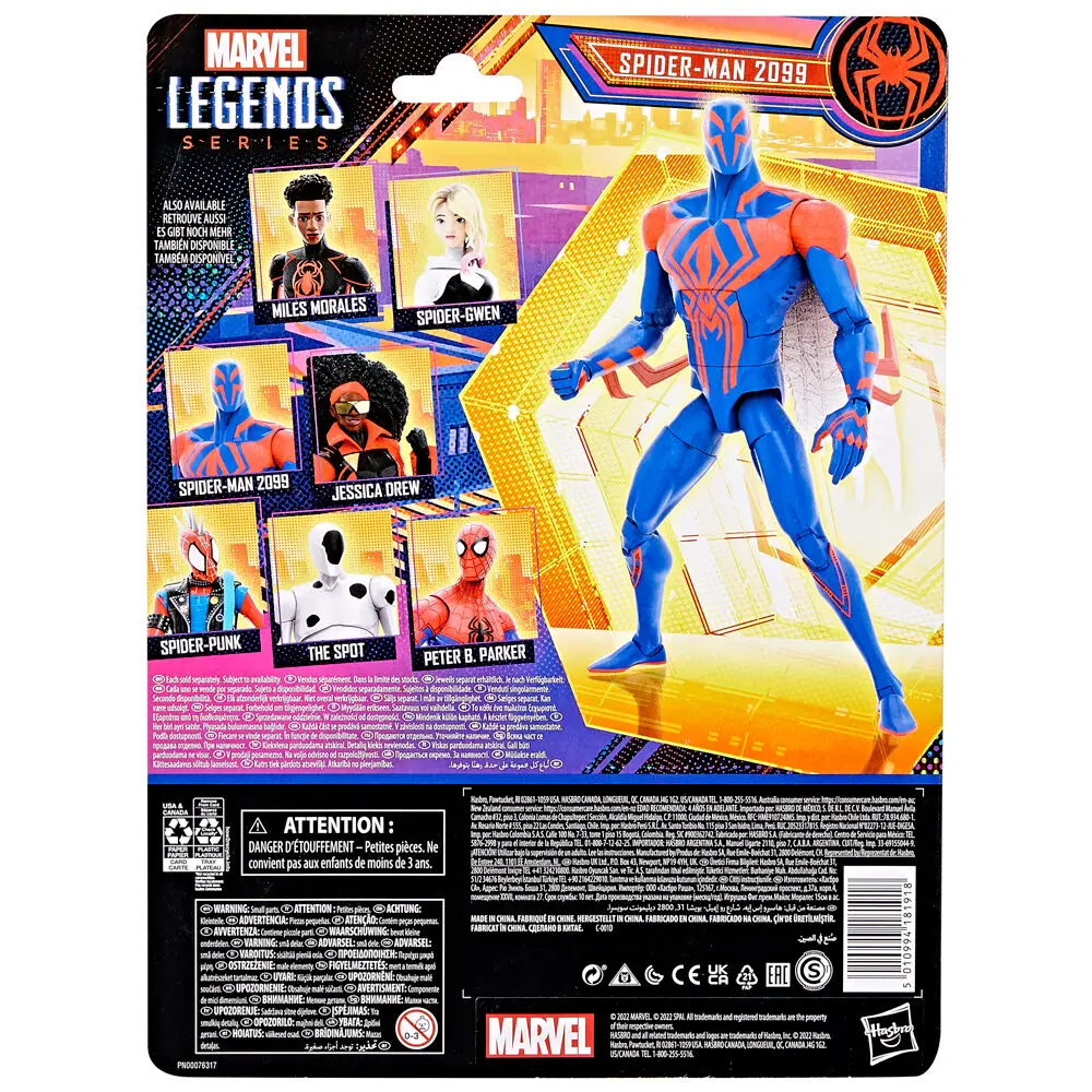 Spider-Man: Across the Spider-Verse Marvel Legends Actionfigur Spider-Man 2099 15 cm Produktfoto