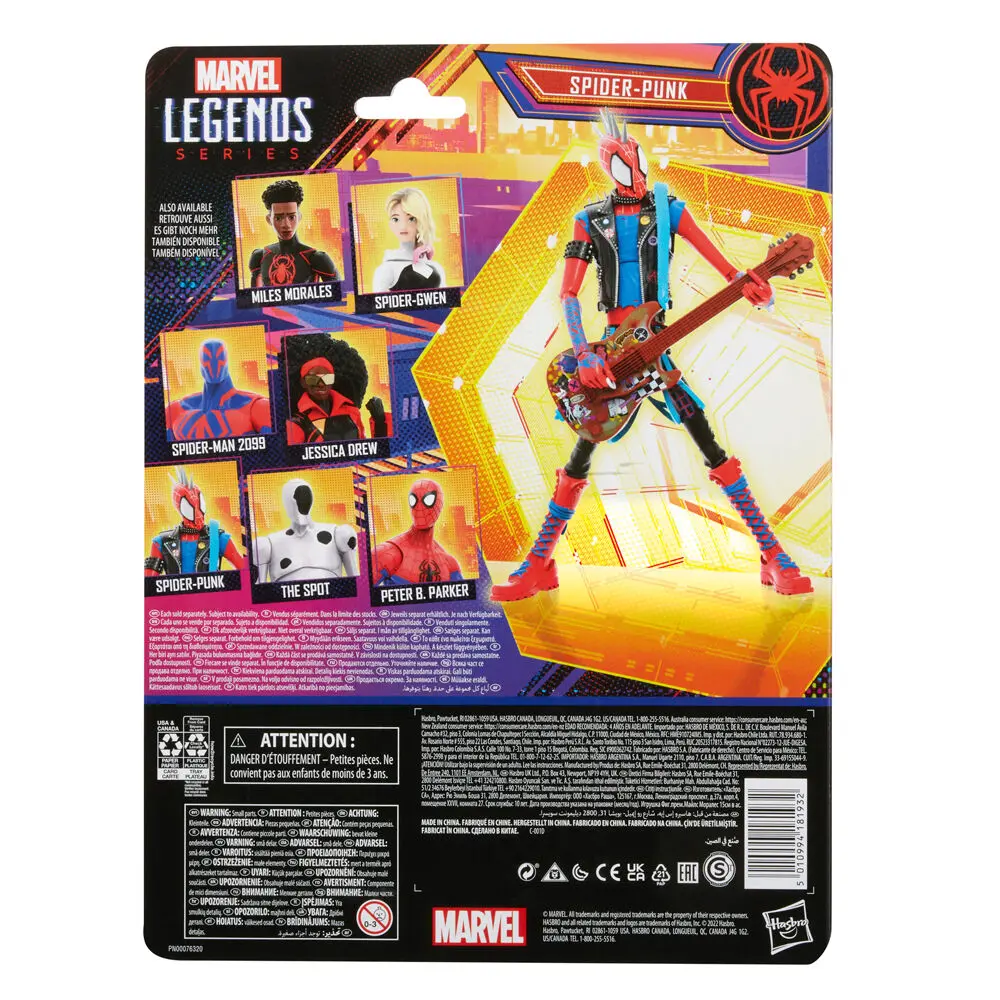 Spider-Man: Across the Spider-Verse Marvel Legends Actionfigur Spider-Punk 15 cm Produktfoto