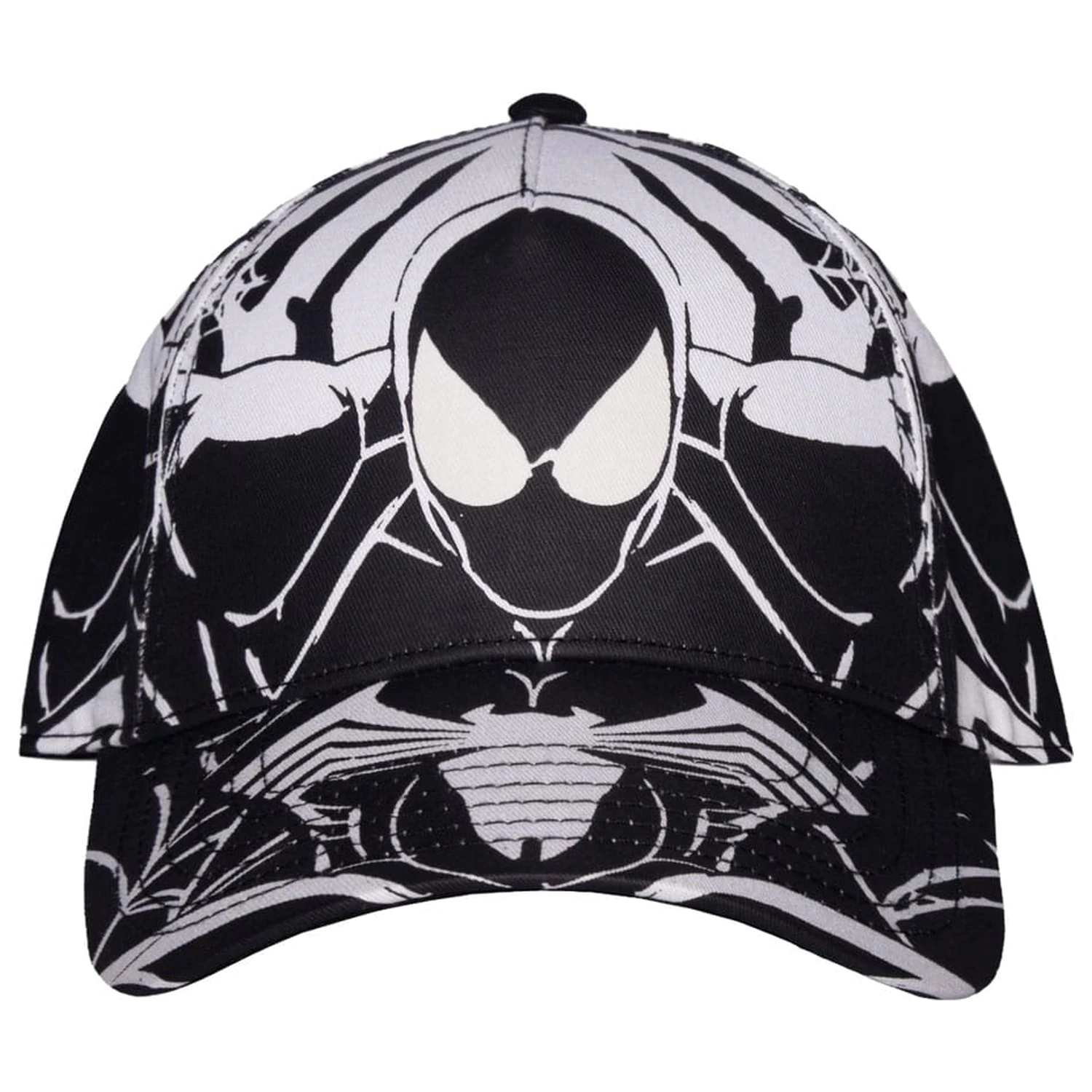 Spider-Man Baseballkappe Schwarz & Weiß All-over-Print Produktfoto