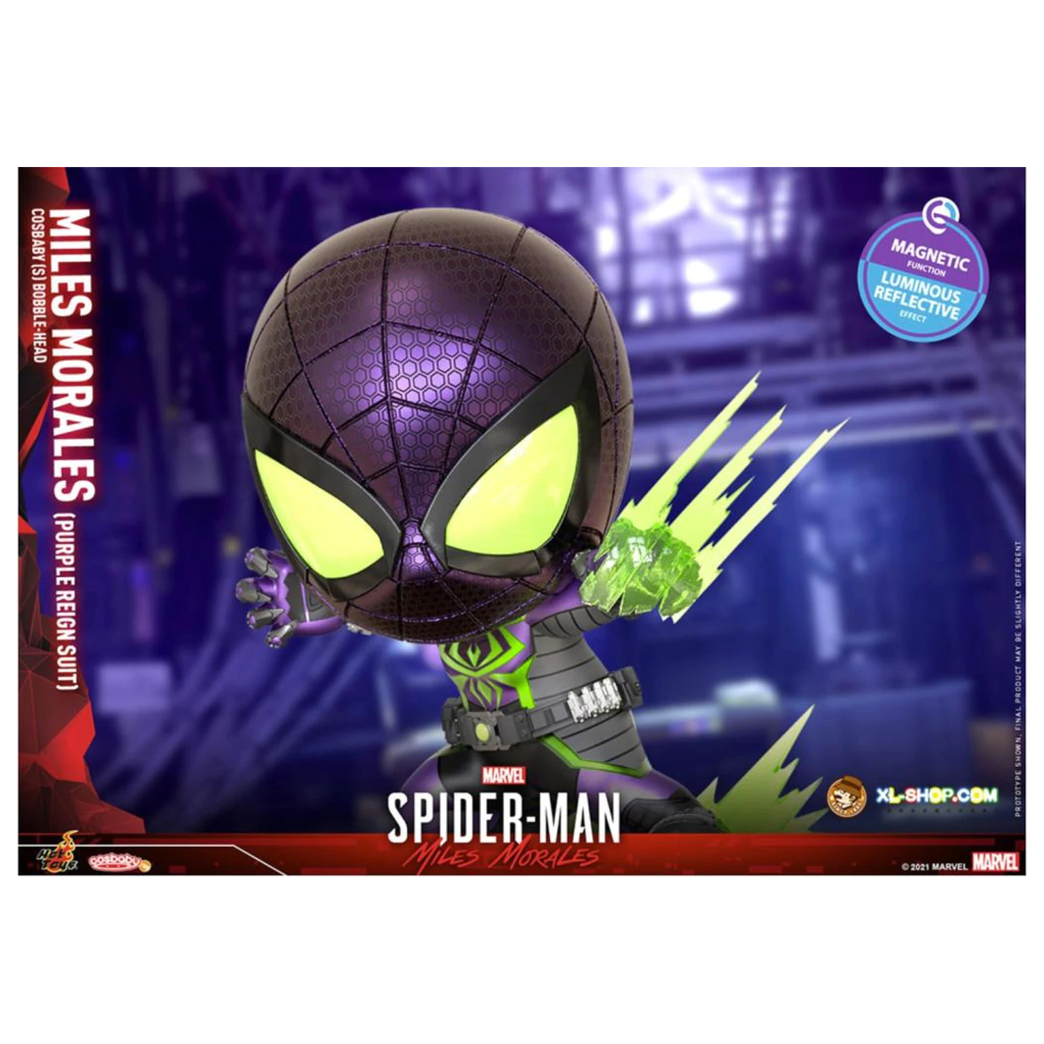 Spider-Man Cosbaby Welle 5 Miles Morales Purple Reign Suit Produktfoto