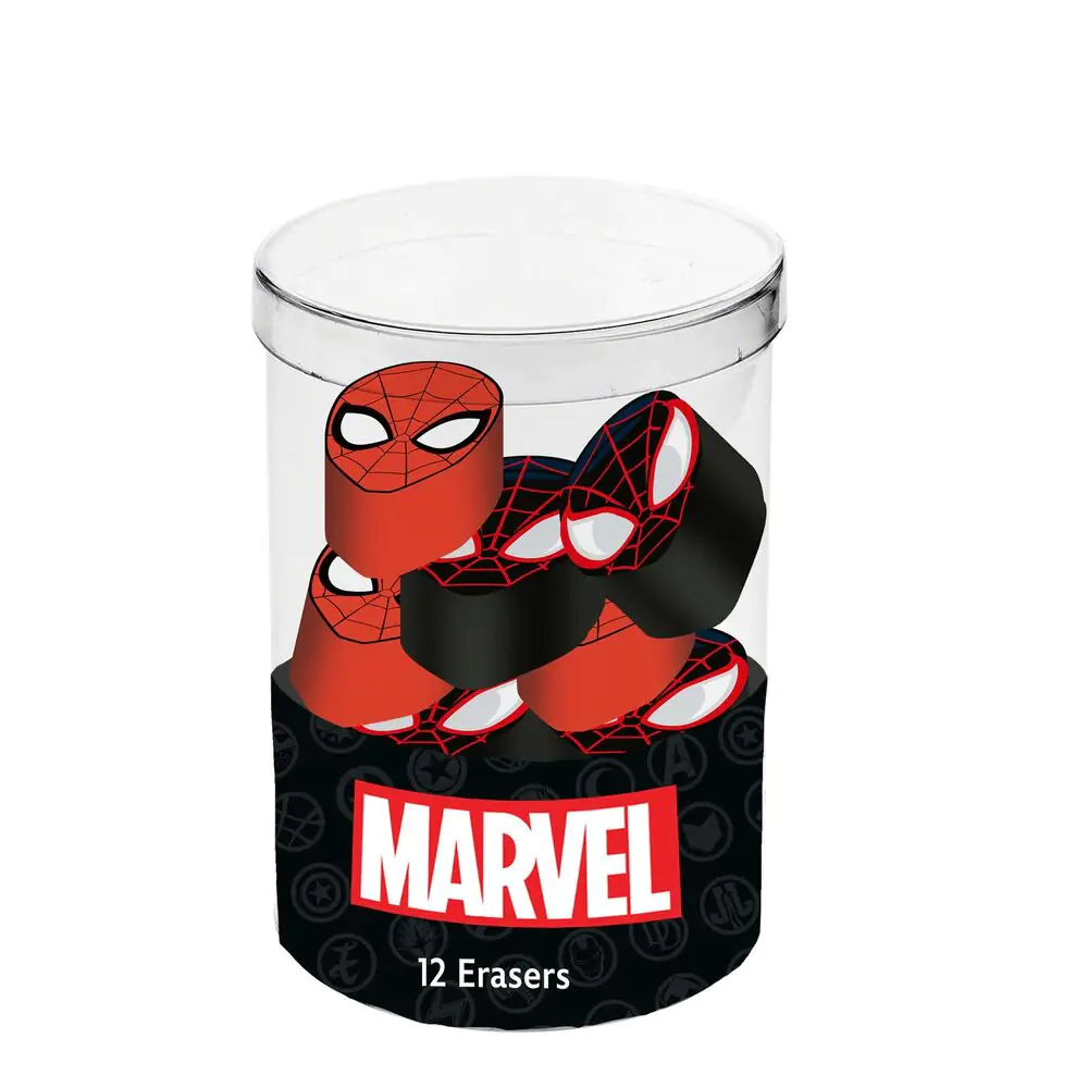 Marvel Spiderman Cube 12-er Pack Radiergummi Produktfoto