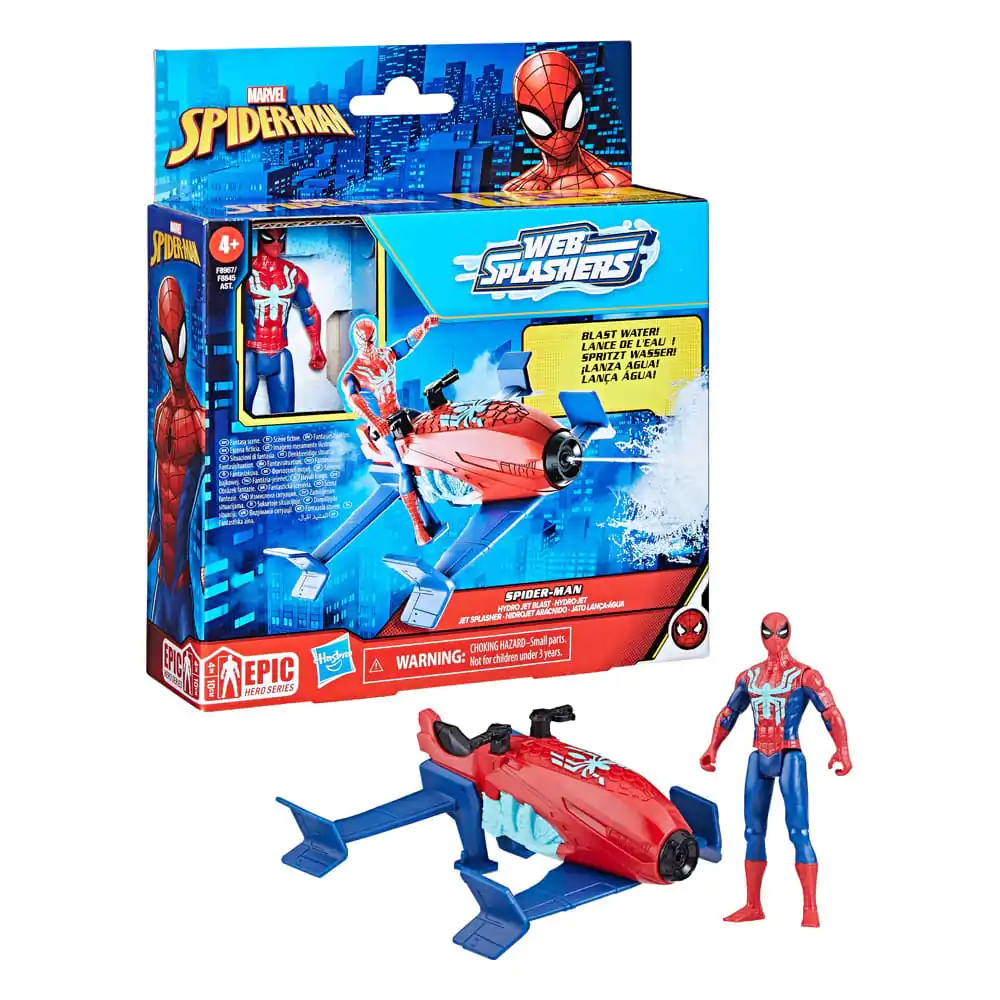 Spider-Man Epic Hero Series Web Splashers Actionfigur Spider-Man Hydro Jet Blast 10 cm Produktfoto