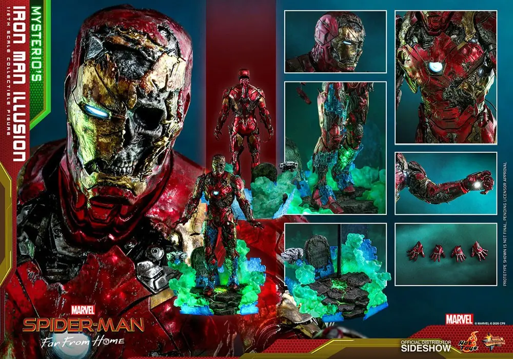 Spider-Man: Far From Home MMS PVC Actionfigur 1/6 Mysterio's Iron Man Illusion 32 cm Produktfoto