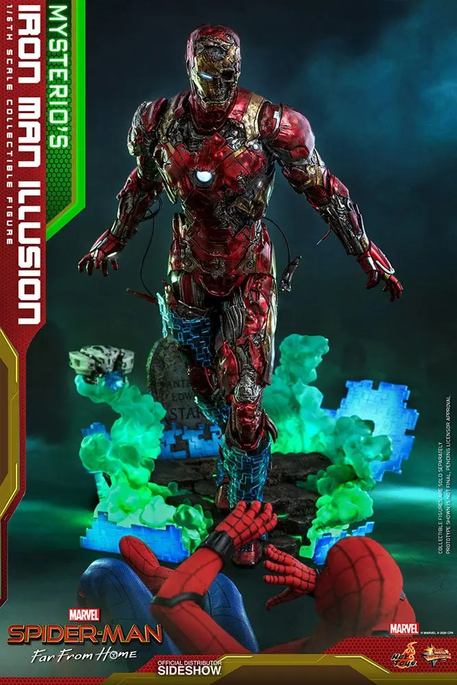 Spider-Man: Far From Home MMS PVC Actionfigur 1/6 Mysterio's Iron Man Illusion 32 cm Produktfoto