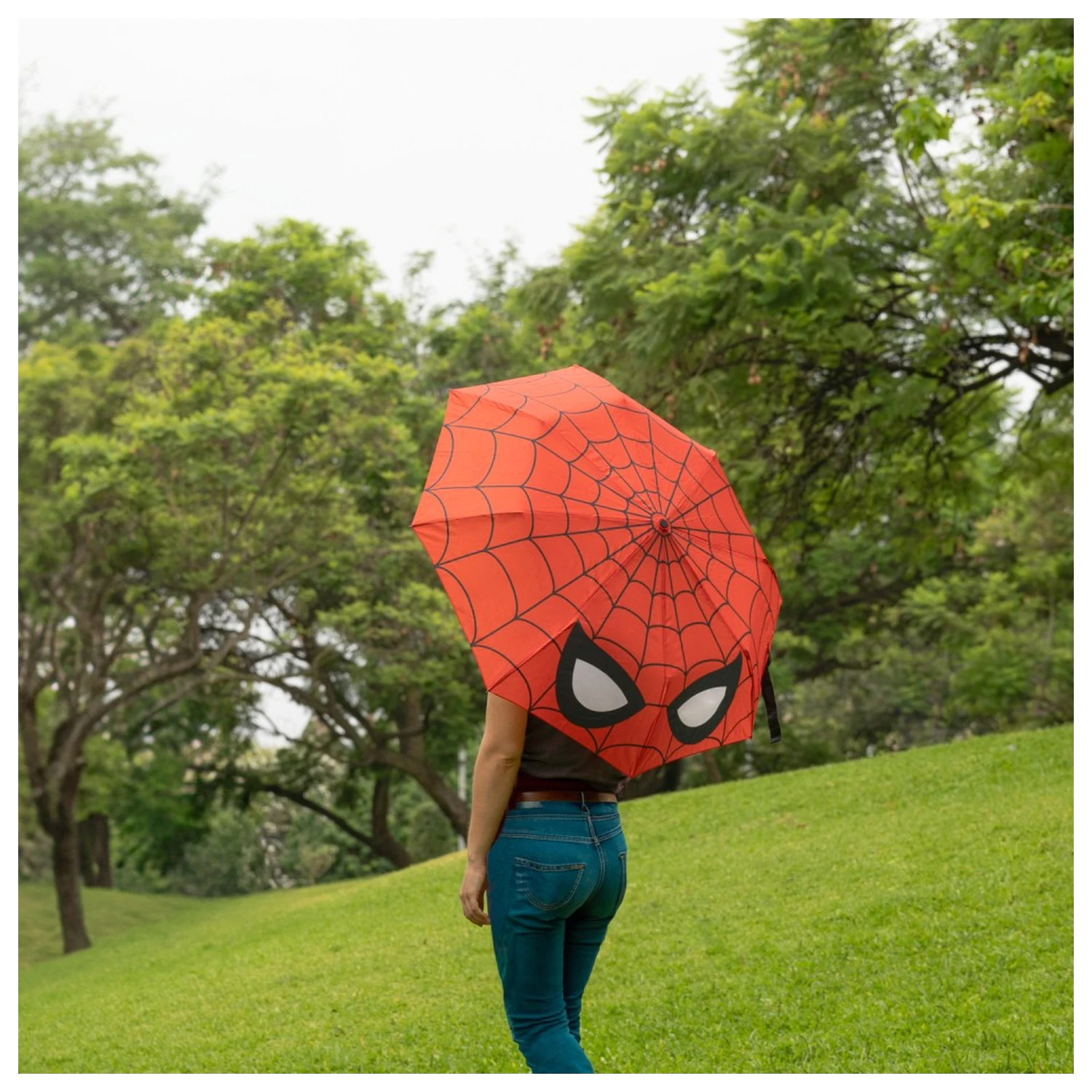Marvel Spiderman Foodie automatische Regenschirm Produktfoto
