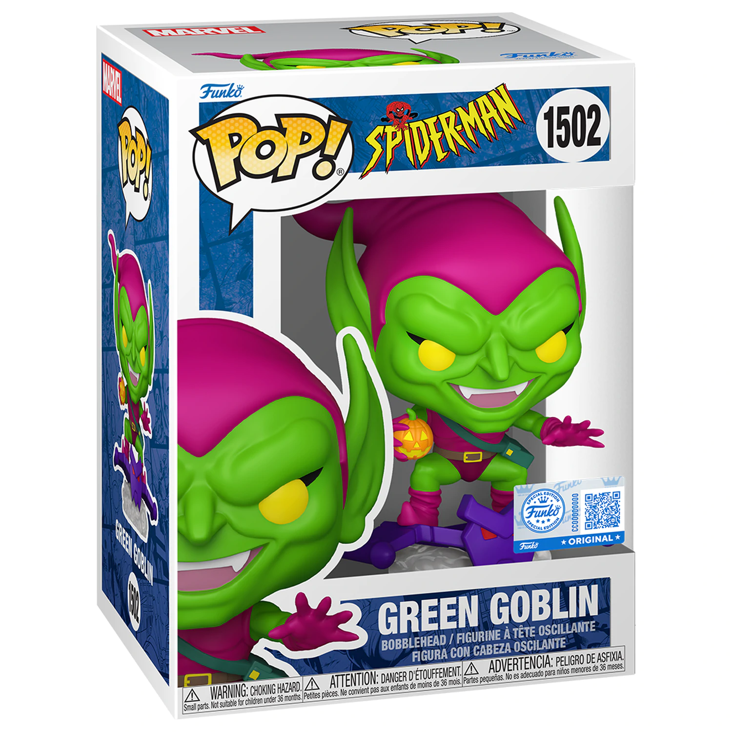 Spider-Man Funko POP! Marvel Vinyl Figur Green Goblin 9 cm Produktfoto