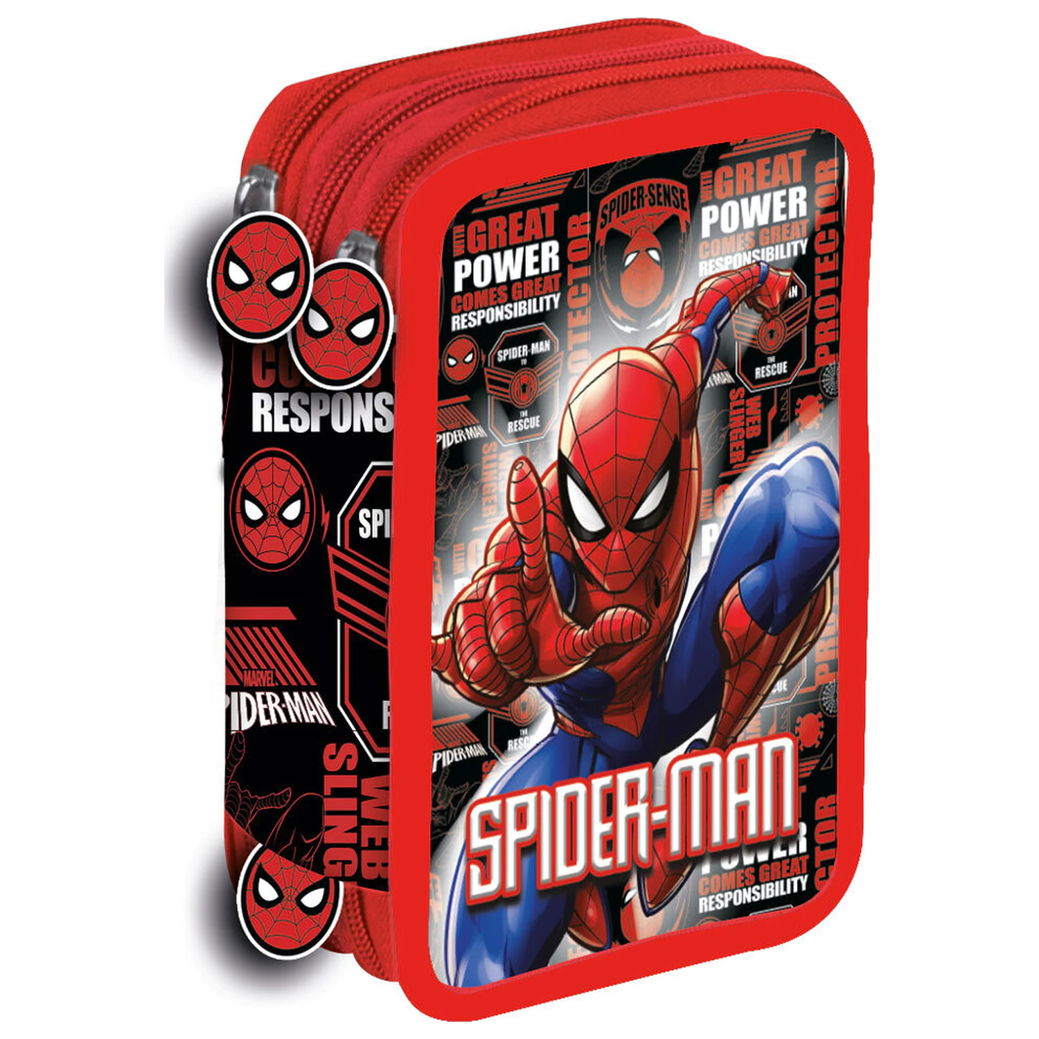 Marvel Spiderman Hero dreifaches Federmäppchen Produktfoto