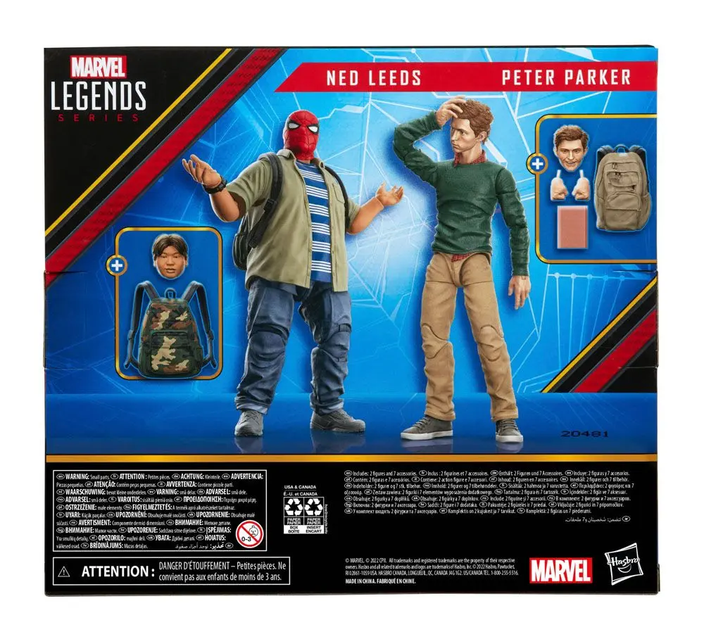 Spider-Man: Homecoming Marvel Legends Actionfiguren 2er-Pack 2022 Ned Leeds & Peter Parker 15 cm Produktfoto