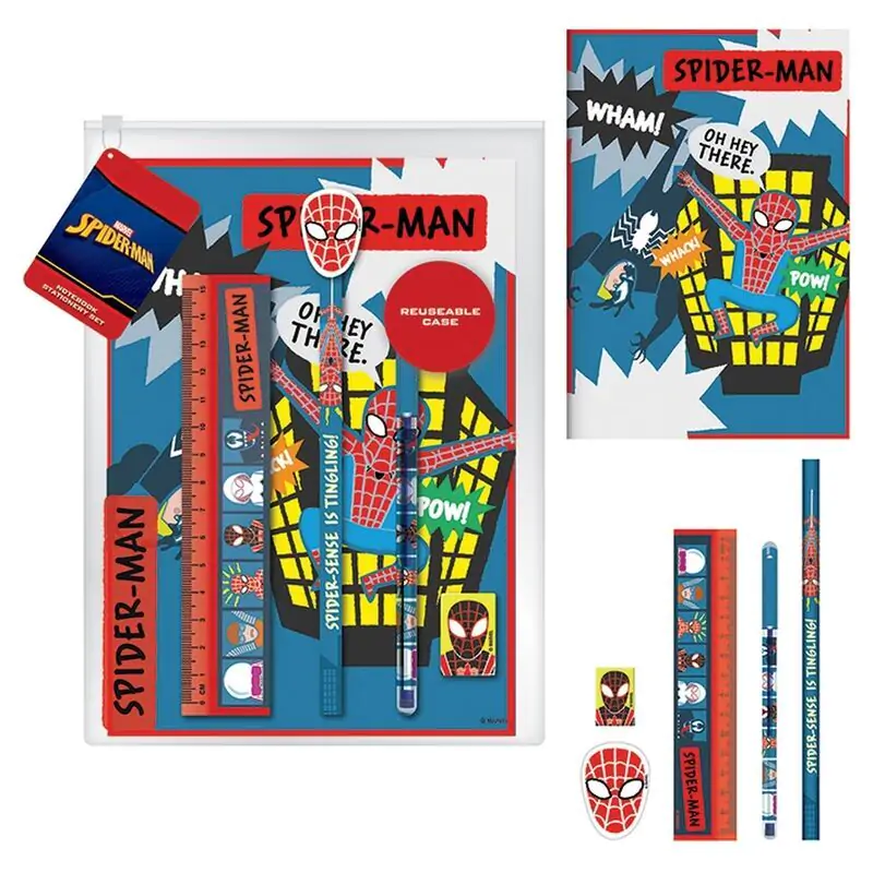 Marvel Spiderman Schreibwarenset und Notizbuch Produktfoto