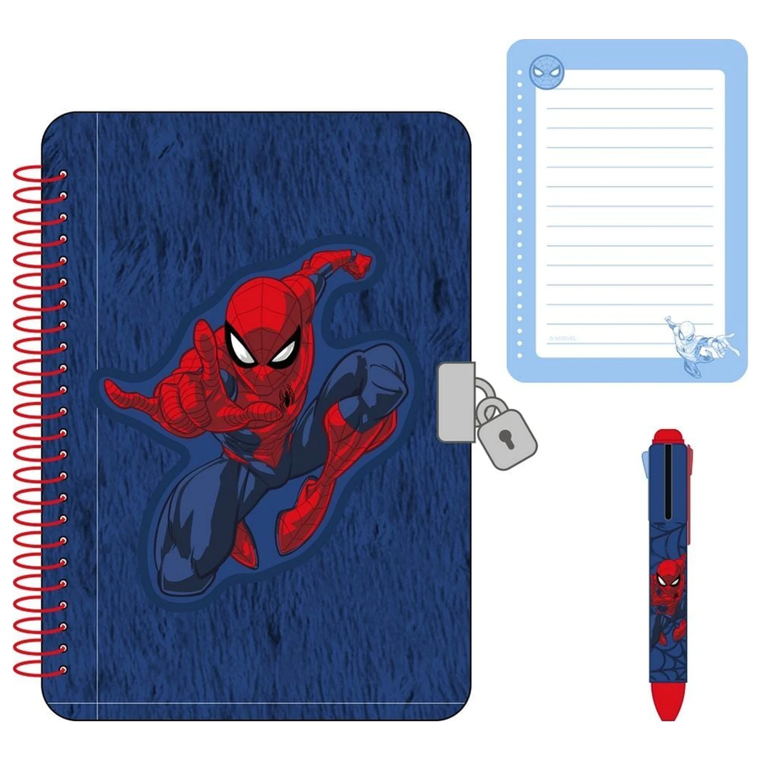 Marvel Spiderman Tagebuch + 4-Farben-Stift Produktfoto