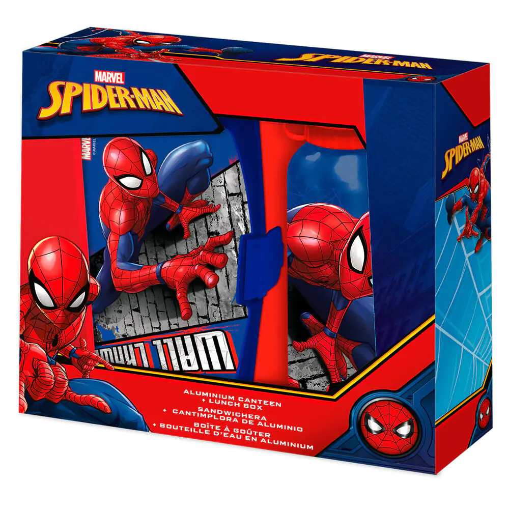 Marvel Spiderman Wasserflasche und Snackbox Set 500ml Produktfoto