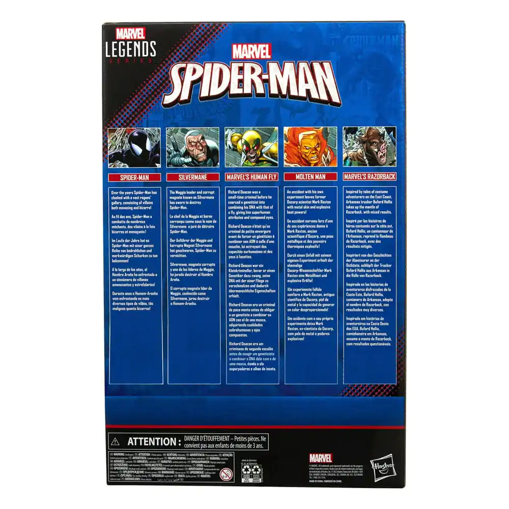 Spider-Man Marvel Legends Actionfiguren 5er-Pack Spider-Man, Silvermane, Human Fly, Molten Man, Razorback 15 cm termékfotó