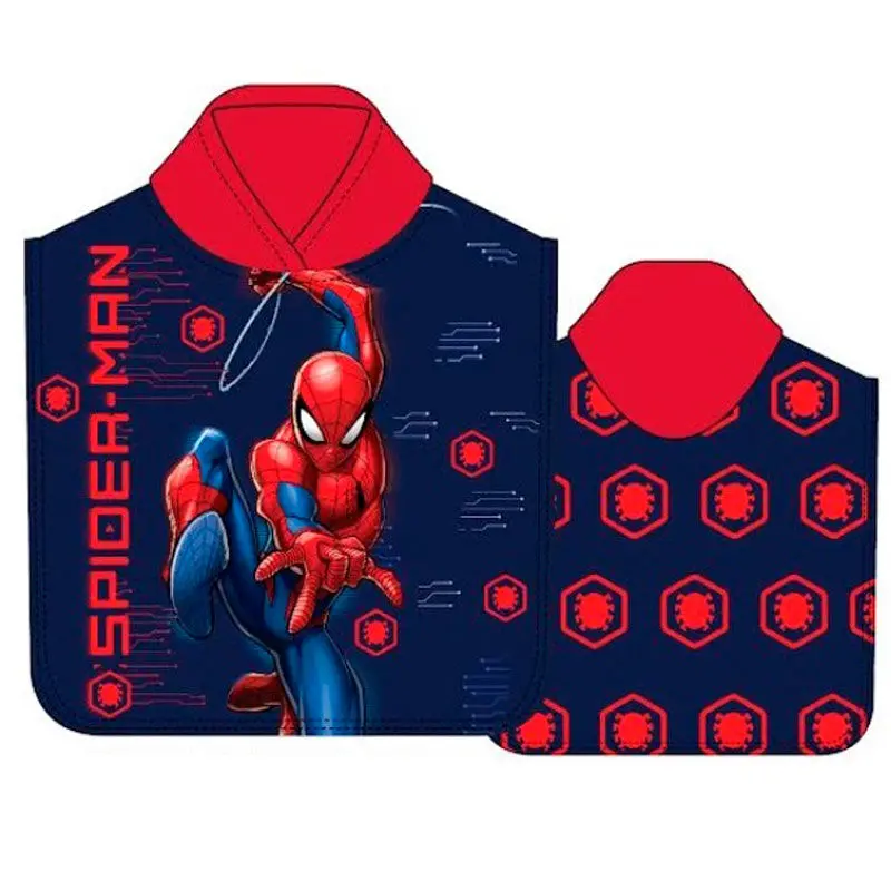 Marvel Spiderman Microfaser Poncho Handtuch termékfotó