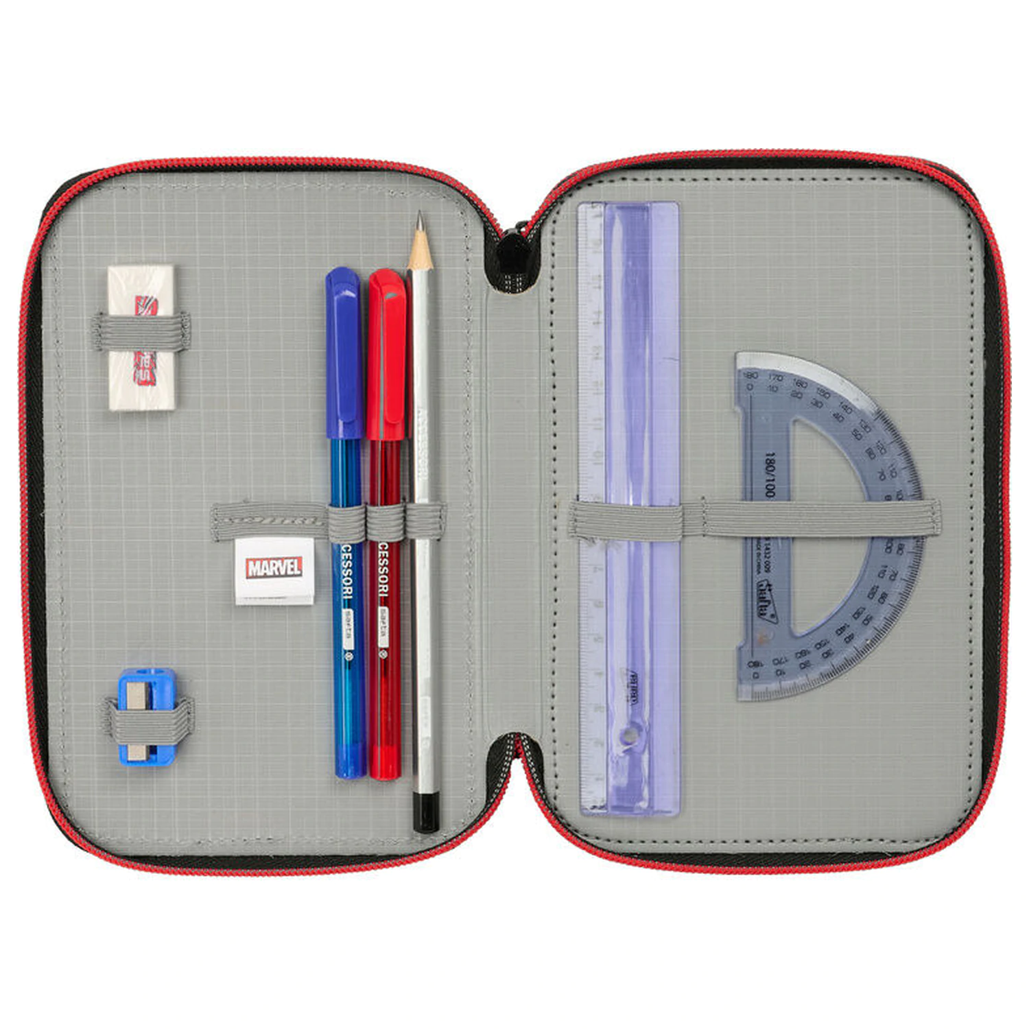 Marvel Spiderman Miles Morales dreifach Federmäppchen 37-teilig Produktfoto