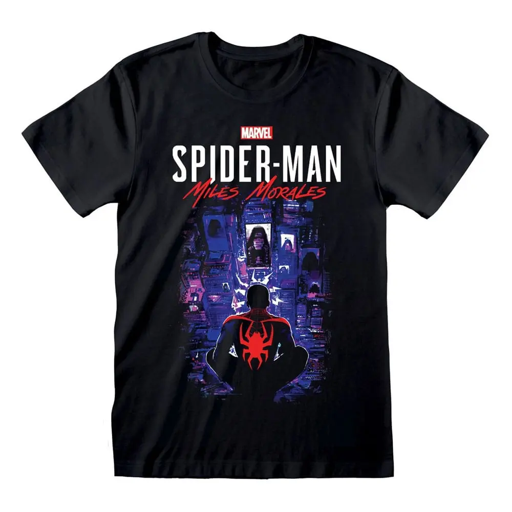 Spider-Man Miles Morales Video Game City Overwatch T-shirt Produktfoto