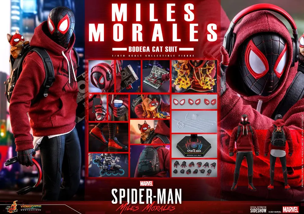Spider-Man: Miles Morales Videogame Masterpiece Actionfigur 1/6 Miles Morales Bodega Cat Suit 29 cm Produktfoto