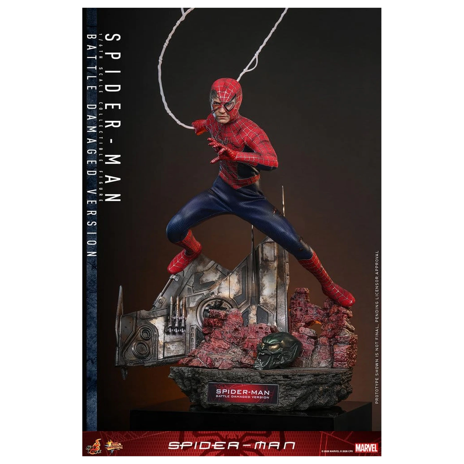 Spider-Man Movie Masterpiece Action-Figur 1/6 Spider-Man (Battle Damaged Version) 30 cm Produktfoto