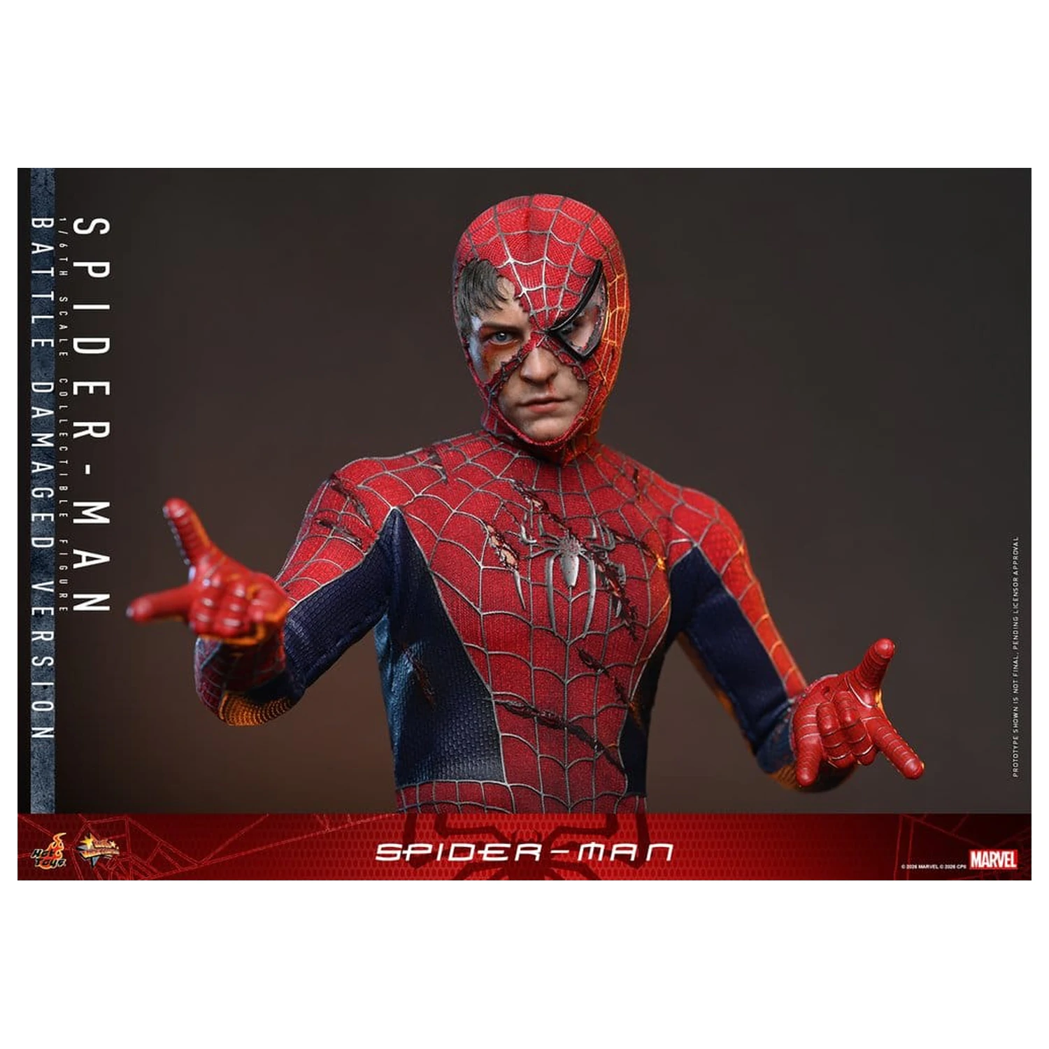 Spider-Man Movie Masterpiece Action-Figur 1/6 Spider-Man (Battle Damaged Version) 30 cm Produktfoto