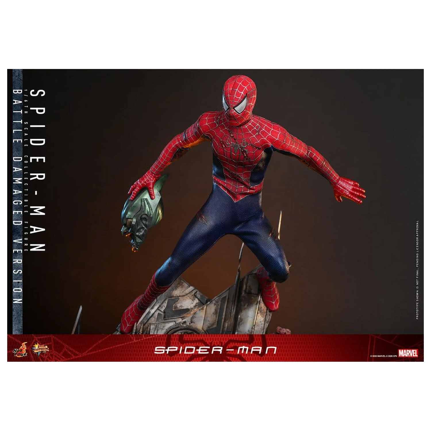 Spider-Man Movie Masterpiece Action-Figur 1/6 Spider-Man (Battle Damaged Version) 30 cm Produktfoto