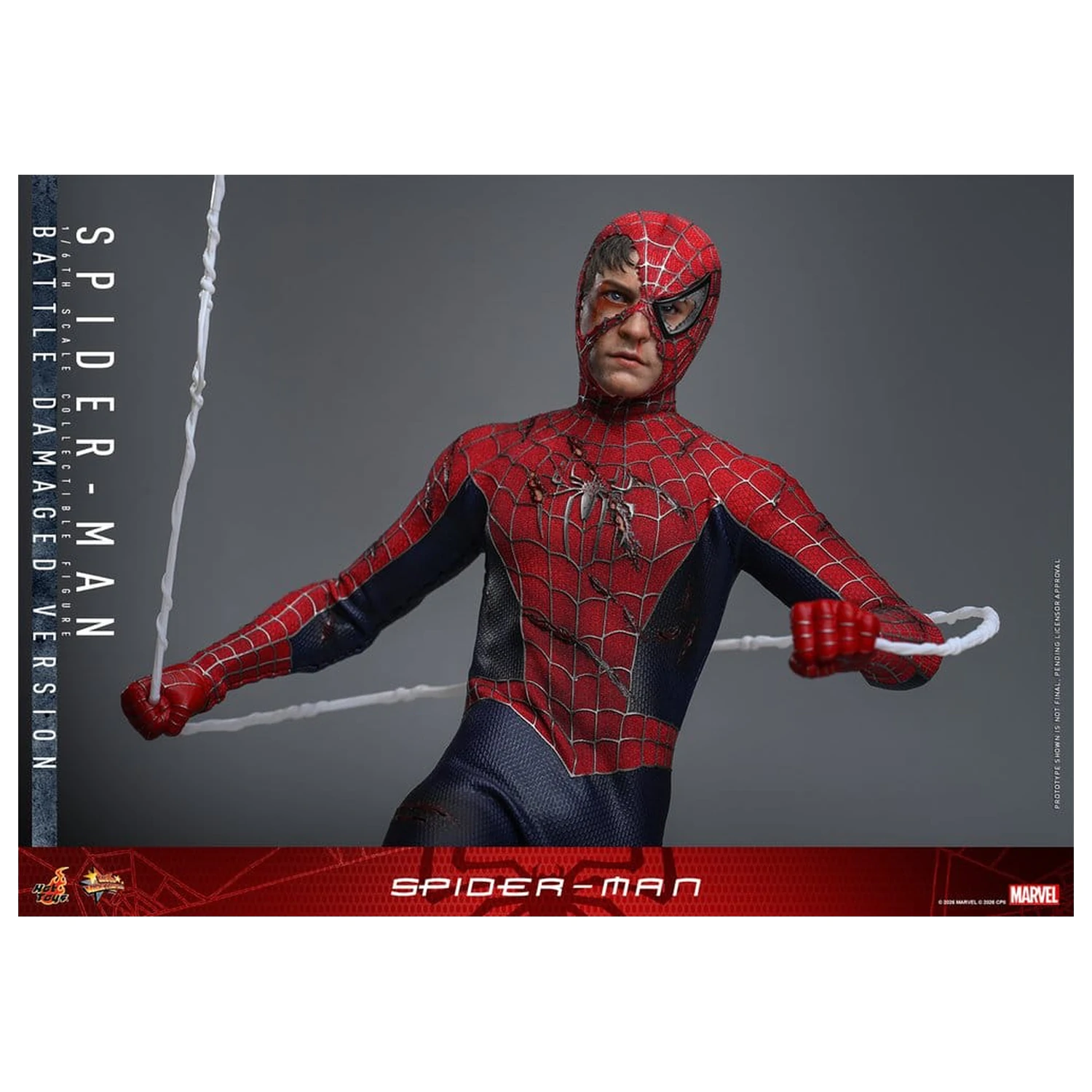 Spider-Man Movie Masterpiece Action-Figur 1/6 Spider-Man (Battle Damaged Version) 30 cm Produktfoto