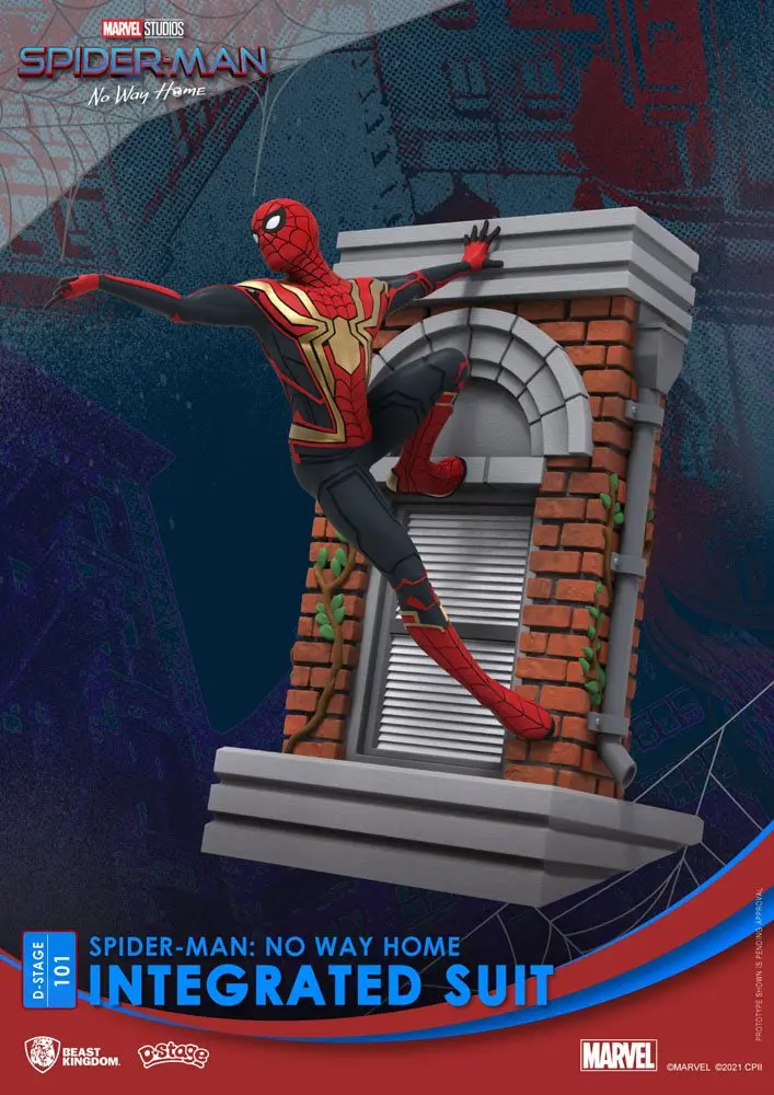 Spider-Man: No Way Home D-Stage PVC Diorama Spider-Man Integrated Suit Closed Box Version 16 cm Produktfoto