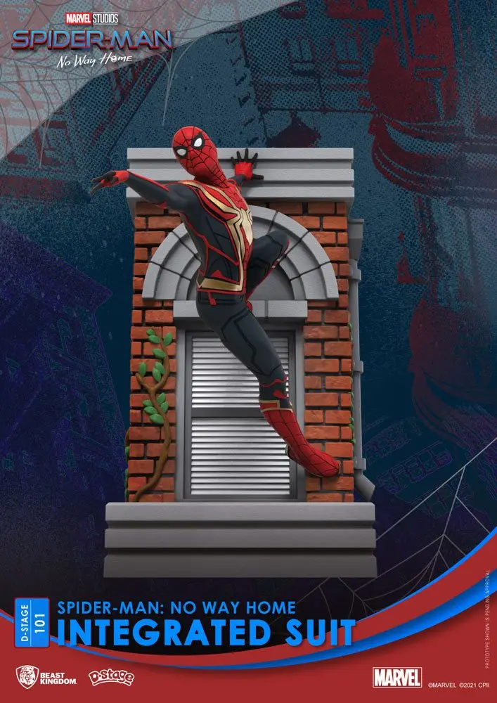 Spider-Man: No Way Home D-Stage PVC Diorama Spider-Man Integrated Suit Closed Box Version 16 cm Produktfoto