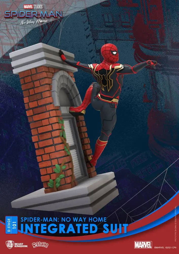 Spider-Man: No Way Home D-Stage PVC Diorama Spider-Man Integrated Suit Closed Box Version 16 cm Produktfoto