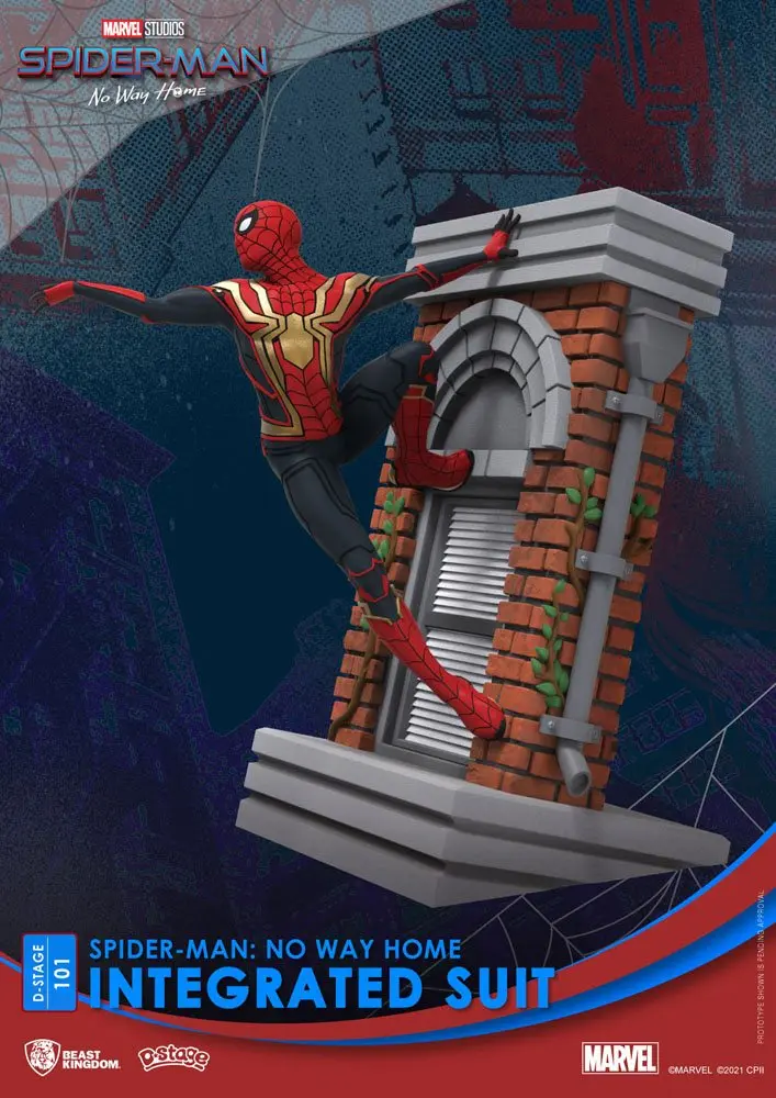 Spider-Man: No Way Home D-Stage PVC Diorama Spider-Man Integrated Suit Closed Box Version 16 cm Produktfoto