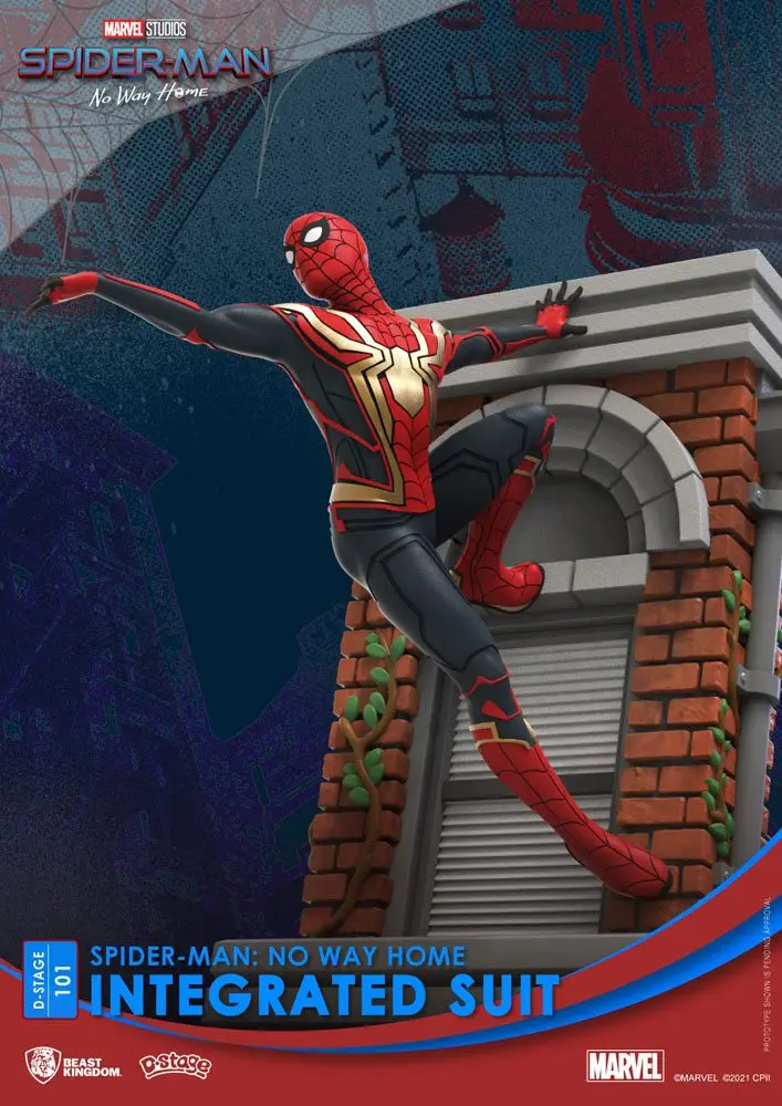 Spider-Man: No Way Home D-Stage PVC Diorama Spider-Man Integrated Suit Closed Box Version 16 cm Produktfoto