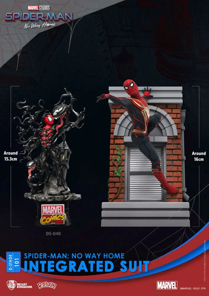 Spider-Man: No Way Home D-Stage PVC Diorama Spider-Man Integrated Suit Closed Box Version 16 cm Produktfoto