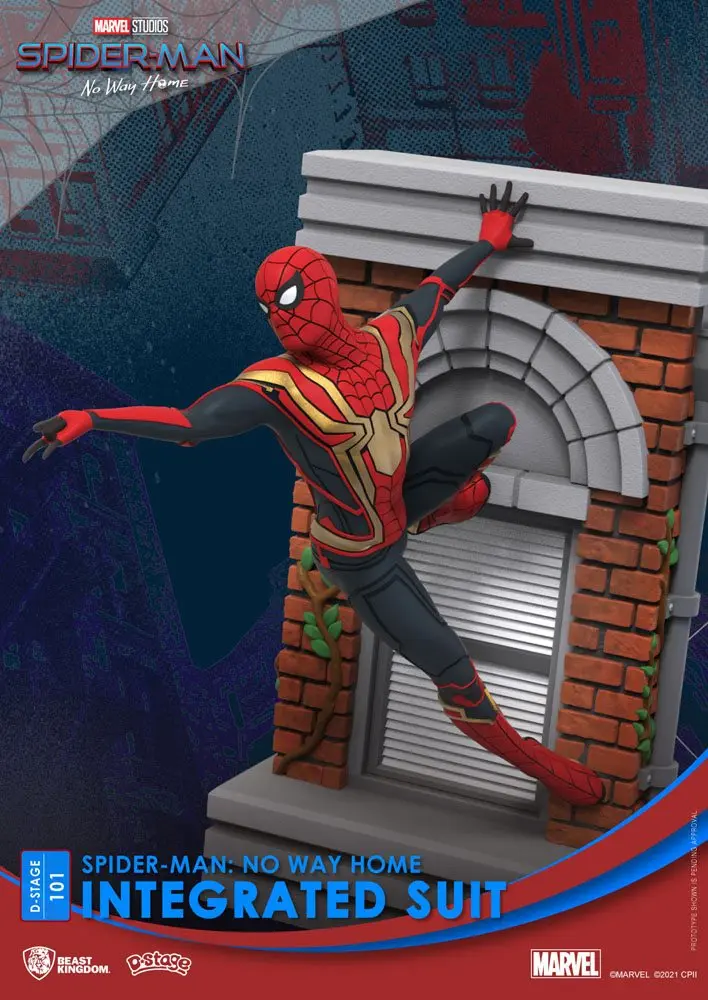 Spider-Man: No Way Home D-Stage PVC Diorama Spider-Man Integrated Suit Closed Box Version 16 cm Produktfoto