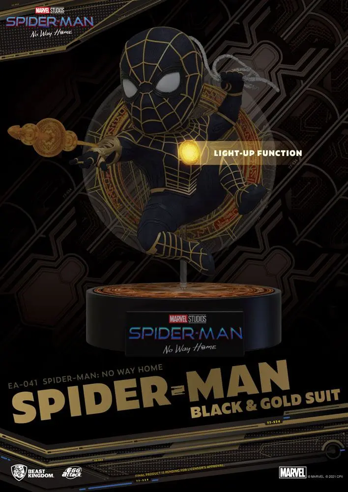 Spider-Man: No Way Home Egg Attack Figur Spider-Man Black & Gold Suit 18 cm termékfotó