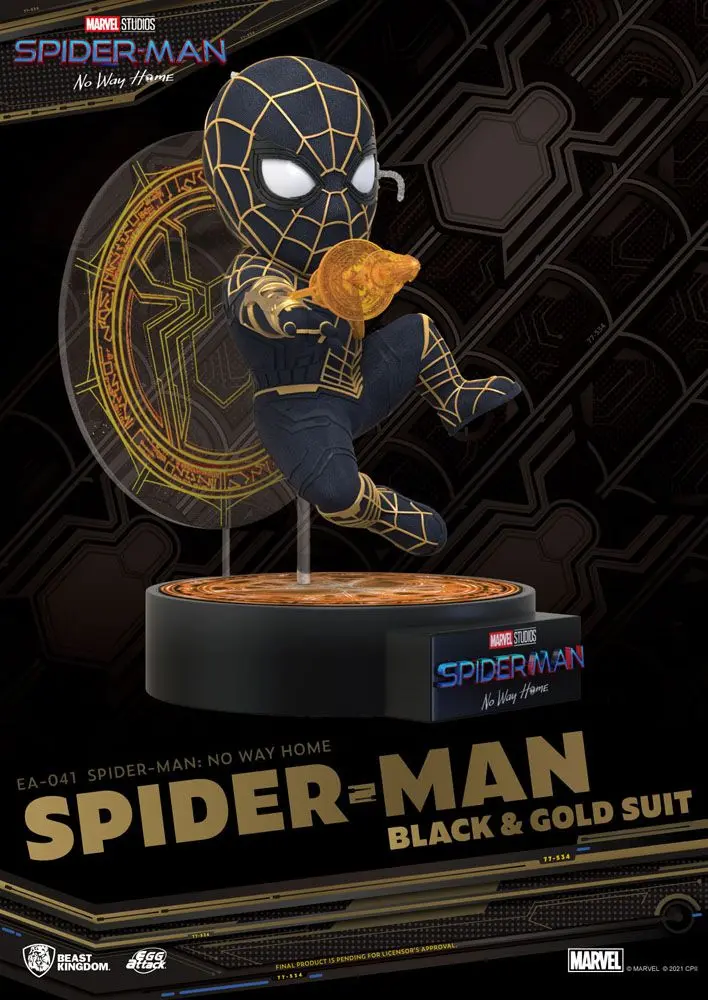 Spider-Man: No Way Home Egg Attack Figur Spider-Man Black & Gold Suit 18 cm termékfotó