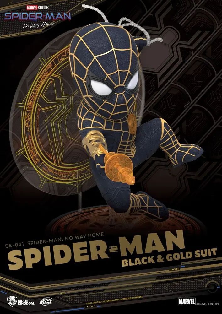 Spider-Man: No Way Home Egg Attack Figur Spider-Man Black & Gold Suit 18 cm termékfotó