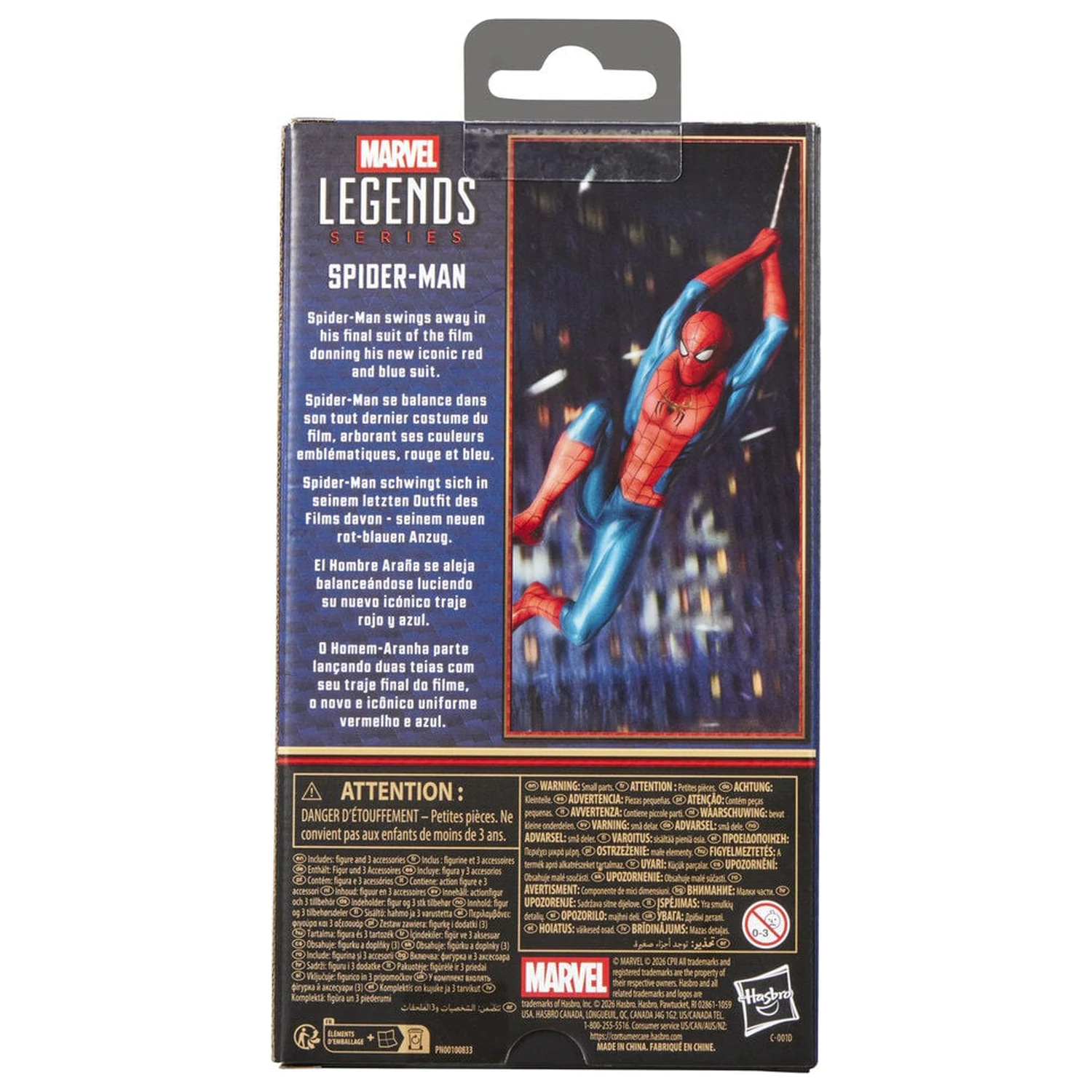 Spider-Man No Way Home Marvel Legends Series Spider-Man Figur 15cm Produktfoto