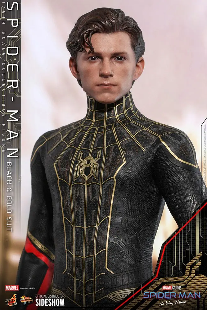 Spider-Man: No Way Home Movie Masterpiece Actionfigur 1/6 Spider-Man (Black & Gold Suit) 30 cm termékfotó