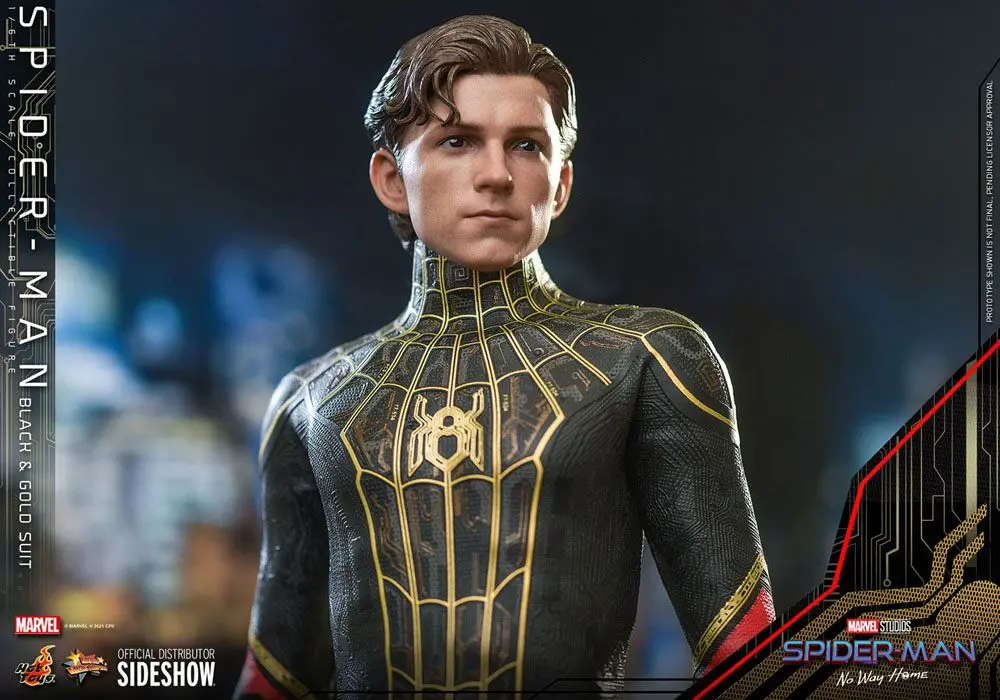 Spider-Man: No Way Home Movie Masterpiece Actionfigur 1/6 Spider-Man (Black & Gold Suit) 30 cm termékfotó