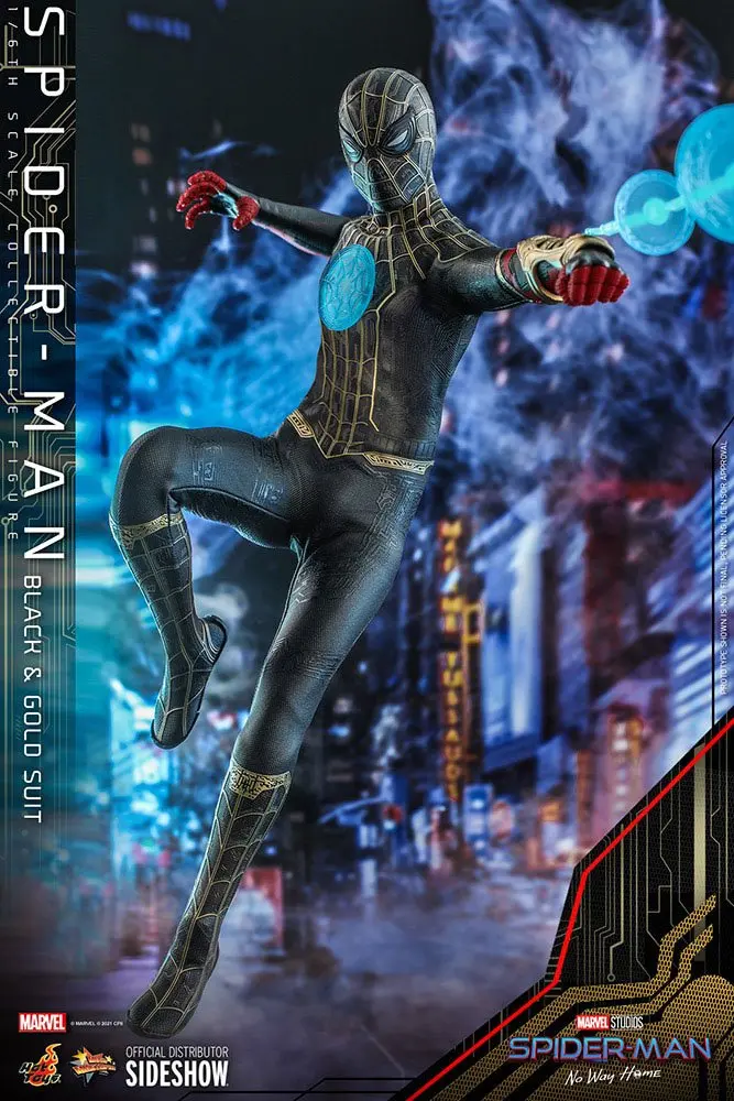 Spider-Man: No Way Home Movie Masterpiece Actionfigur 1/6 Spider-Man (Black & Gold Suit) 30 cm termékfotó