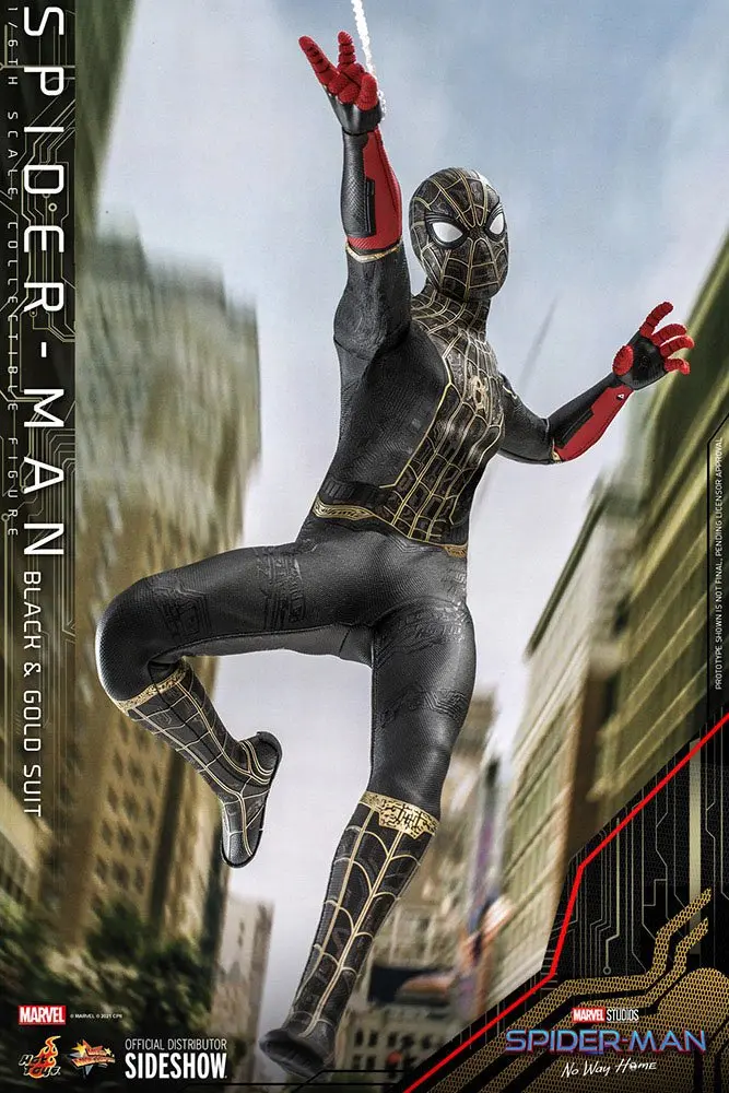 Spider-Man: No Way Home Movie Masterpiece Actionfigur 1/6 Spider-Man (Black & Gold Suit) 30 cm termékfotó