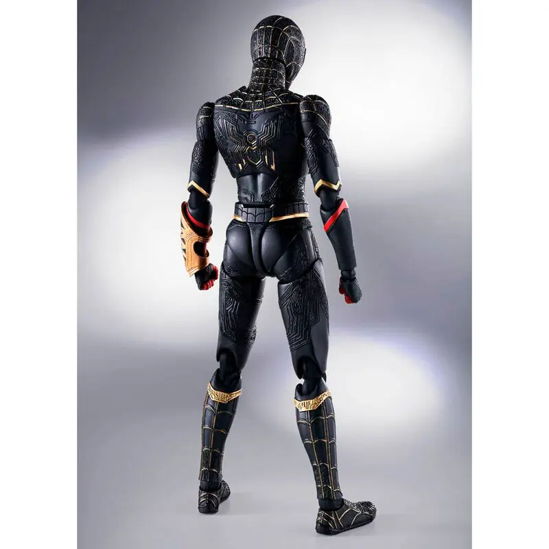 Spider-Man: No Way Home S.H. Figuarts Actionfigur Spider-Man Black & Gold Suit (Special Set) 15 cm Produktfoto