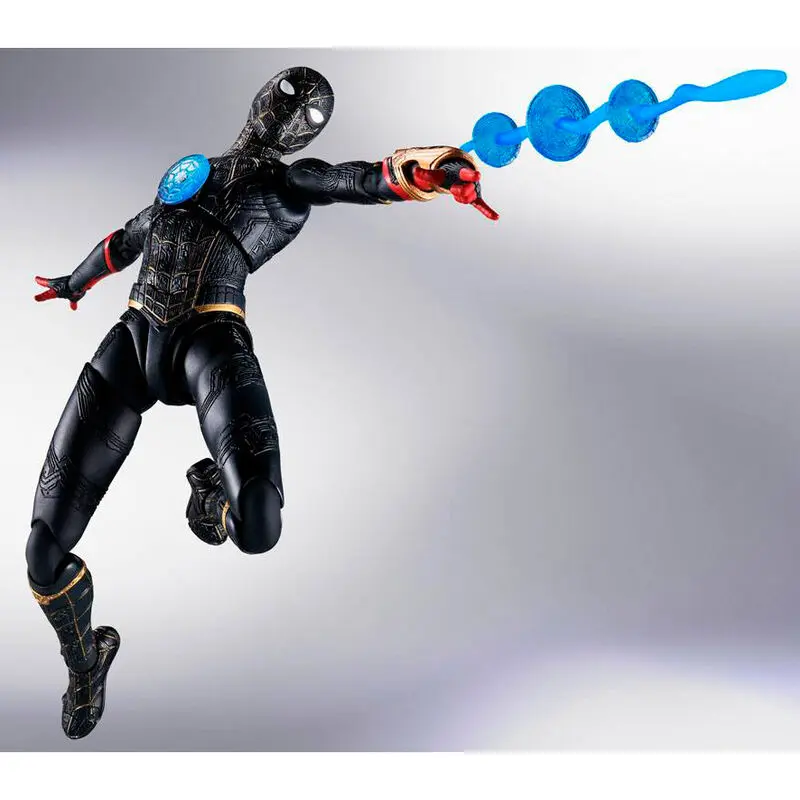 Spider-Man: No Way Home S.H. Figuarts Actionfigur Spider-Man Black & Gold Suit (Special Set) 15 cm Produktfoto