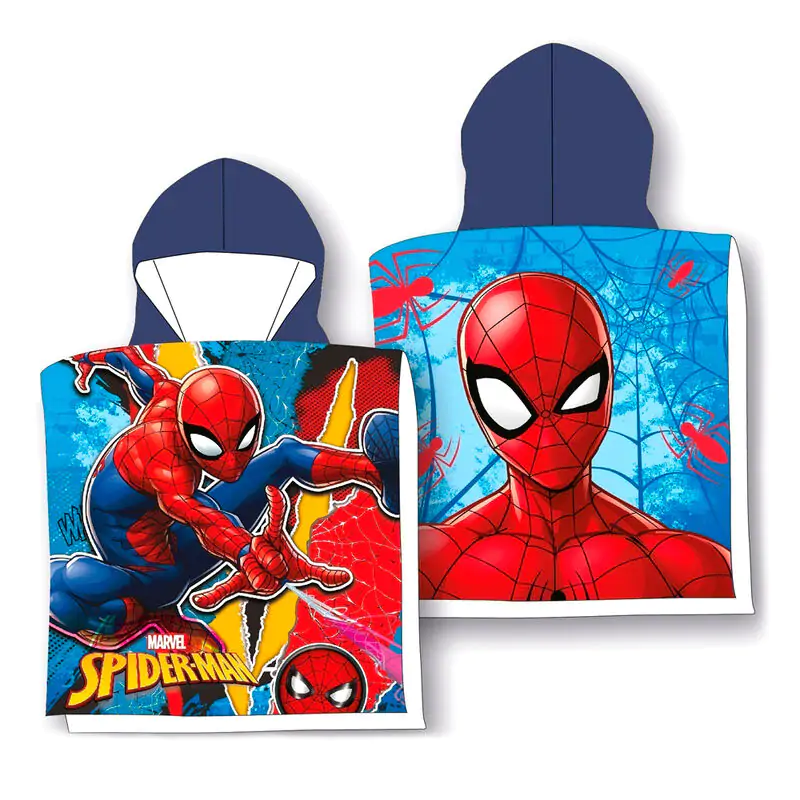 Marvel Spiderman Baumwolle Poncho Handtuch Produktfoto