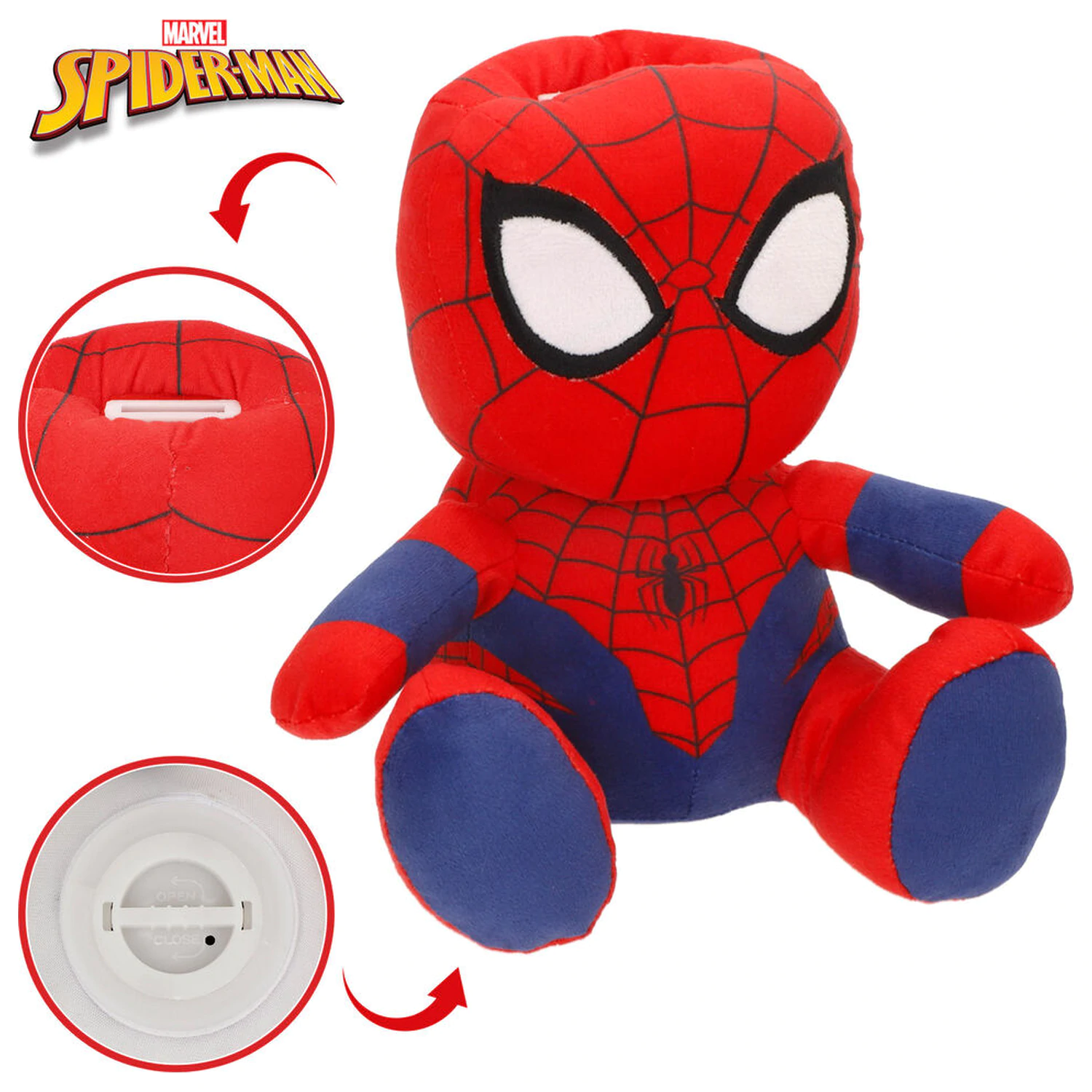 Marvel Spiderman Spardose Plüschfigur 20cm Produktfoto