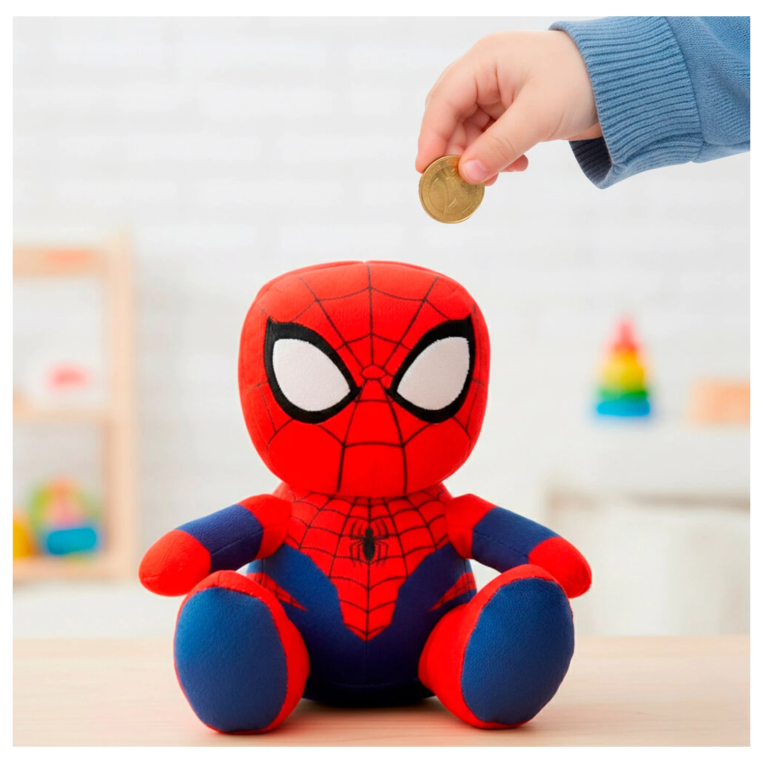Marvel Spiderman Spardose Plüschfigur 20cm Produktfoto