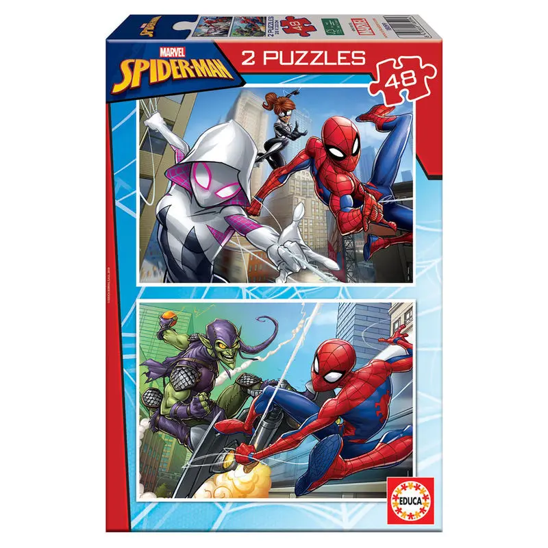Marvel Spiderman Puzzle 2x48St termékfotó