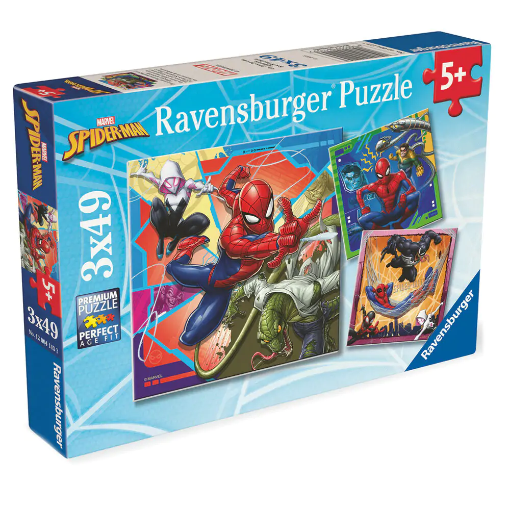 Marvel Spiderman Puzzle 3x39 Teile Produktfoto